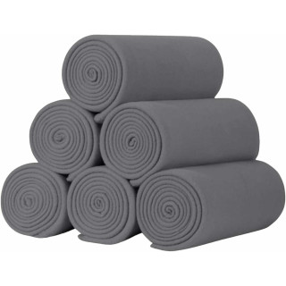 ПРОМО комплект - сиви поларени одеяла 130х160 см.  